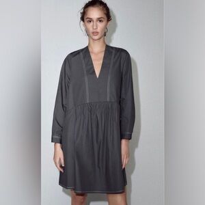 Zara Dory Cotton Pockets Mini Dress